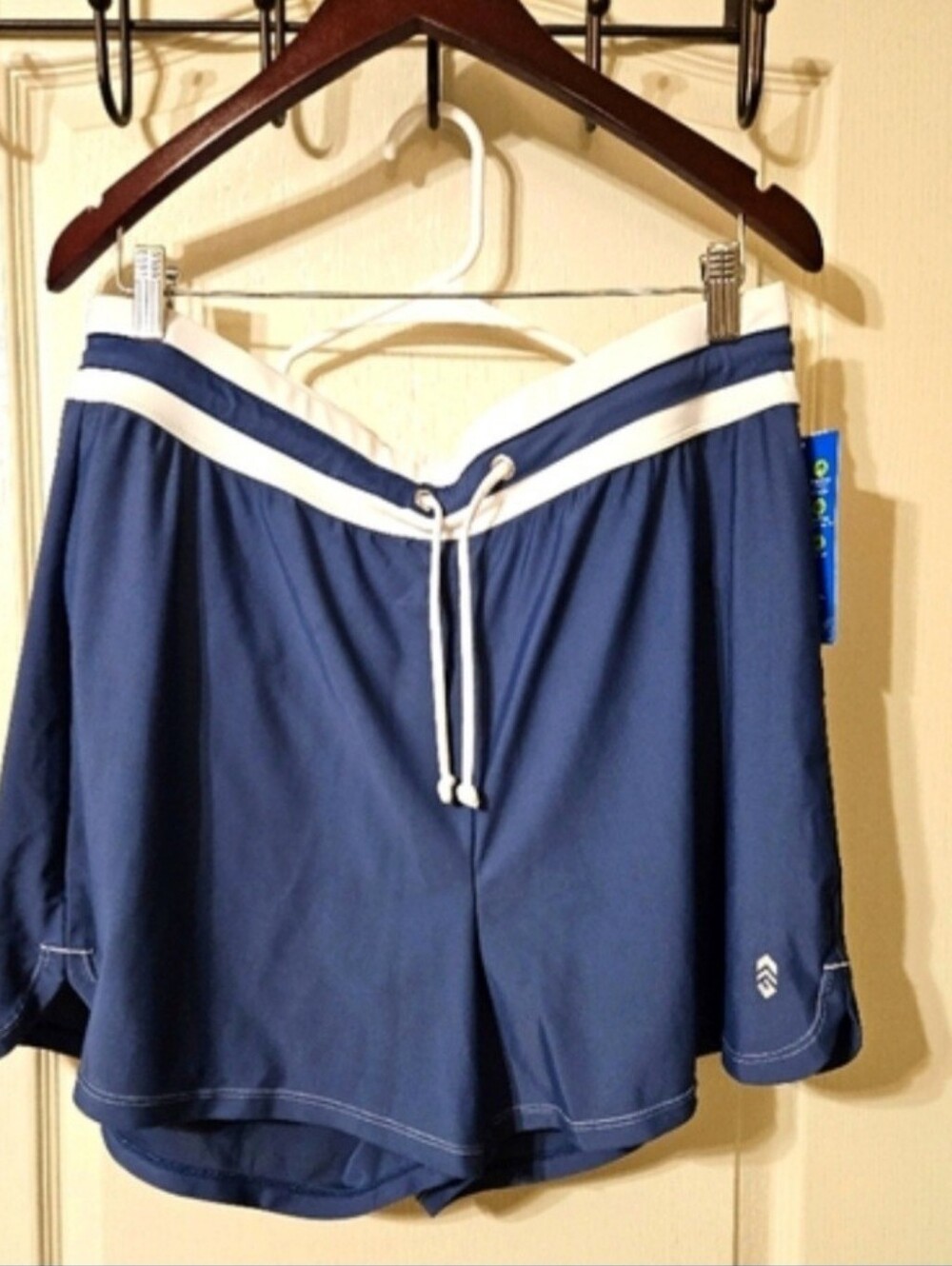 Free Country Drawstring Women's Swim Shorts Blue Plus Size 1X 16W/18W NEW - Picture 6 of 6